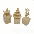 КТ бренд Рождественский подарок головоломки головоломки DIY детские игрушка изготовленная на заказ деревянная музыкальная шкатулка